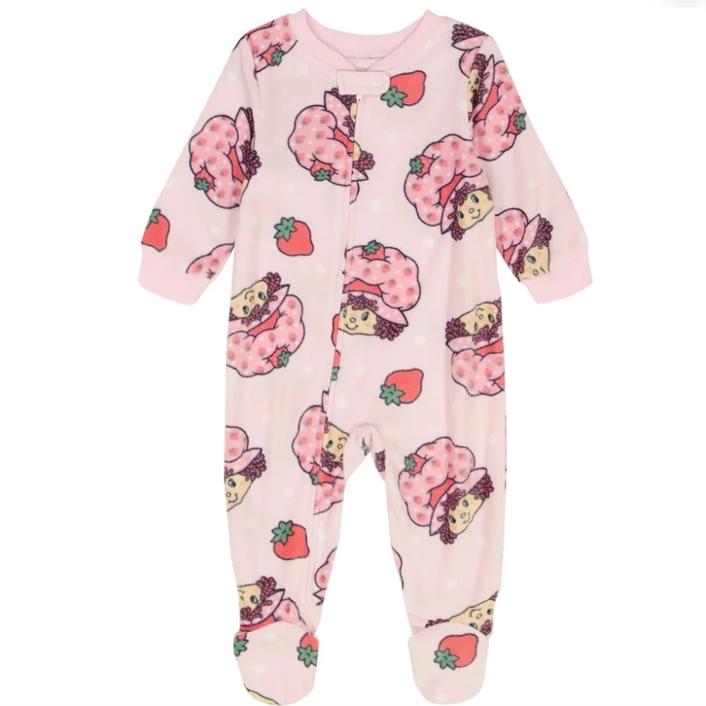 Strawberry Shortcake Toddler Girls' One Piece Sleeper with Long Sleeves